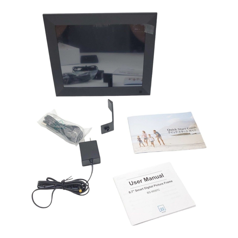 BSIMB 32GB 9.7 Inch WiFi Digital Photo Frame, Smart Digital Picture Frame Black